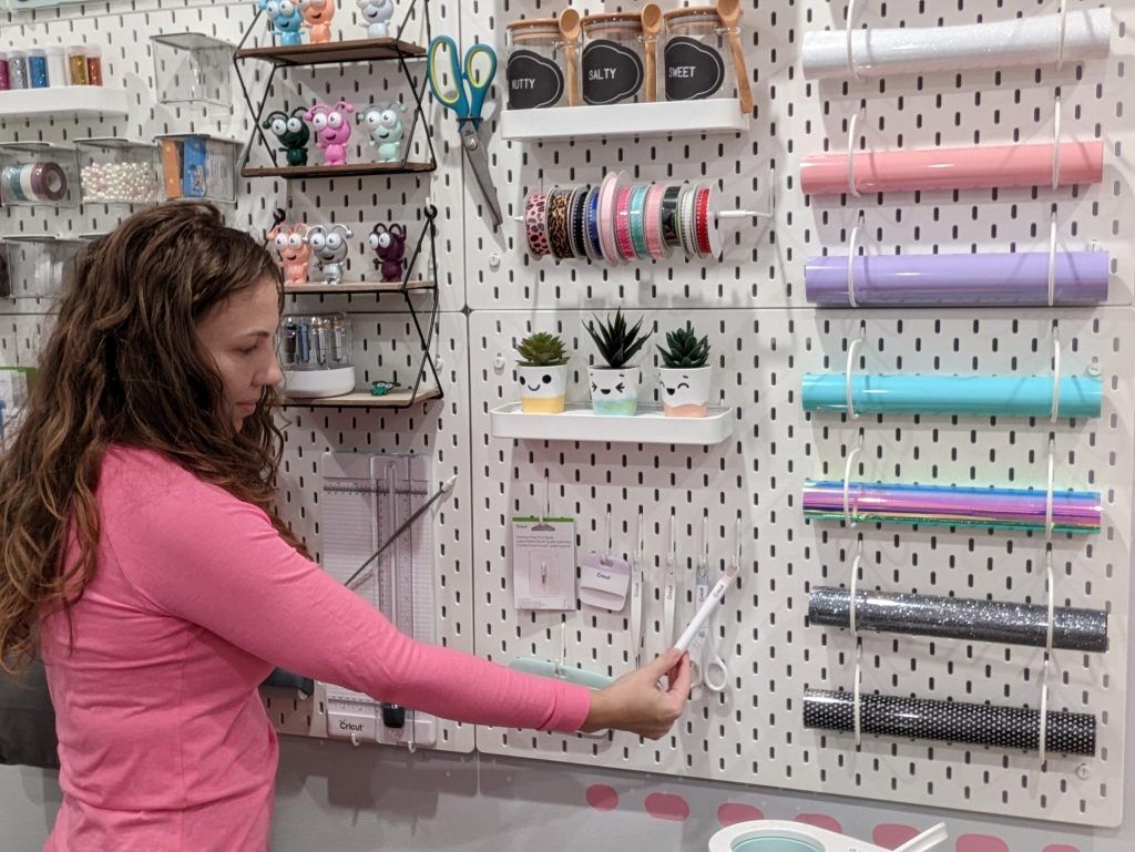 Easy Cricut Pegboard Organization Ideas - Happily Ever After, Etc.