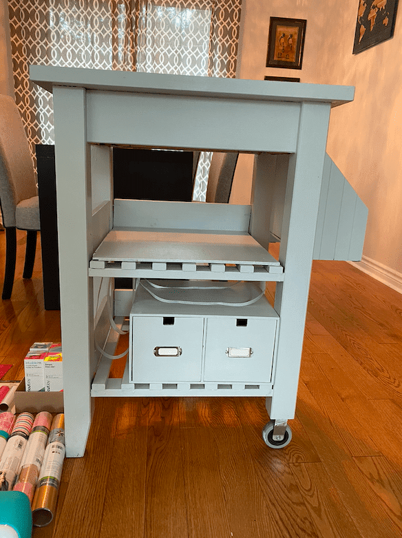 Craft Stand on wheels. You can easily make this. Great for Cricut machines!  #shorts #shortsfeed 